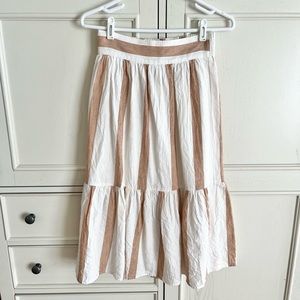 Madewell midi ruffle hem skirt